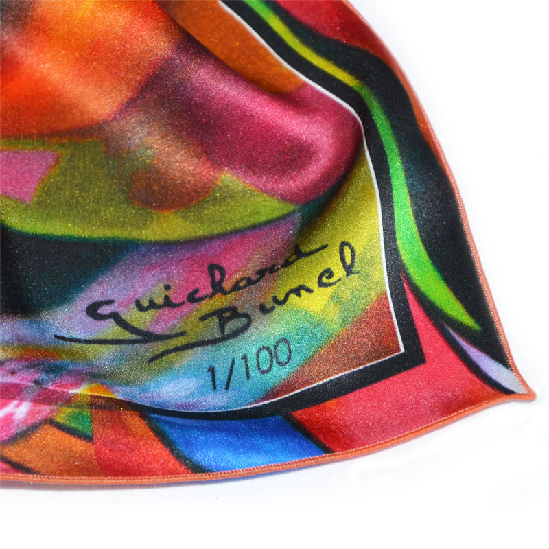 Silk art scarf "l'amour sorcier"